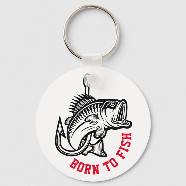 Born To Fish Key Ring (Front)