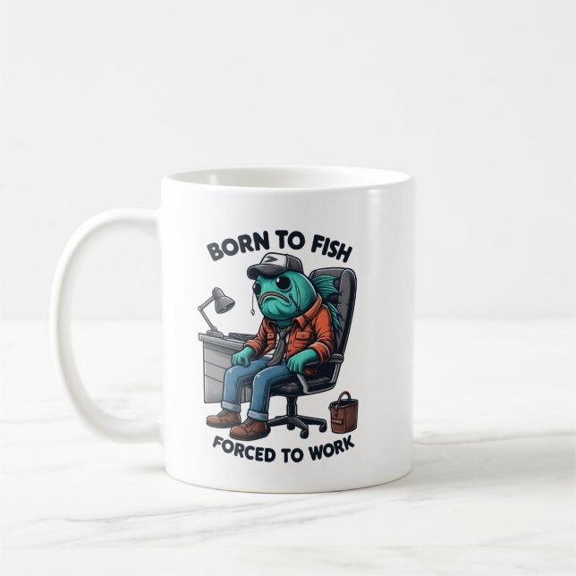 Born to Fish, Work Mug (Left)