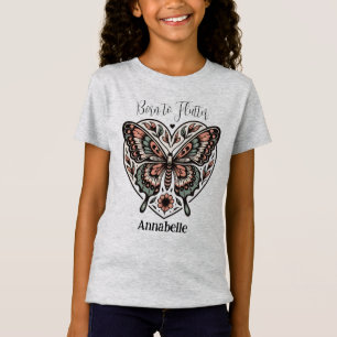 Born to Flutter Boho Grey T-Shirt