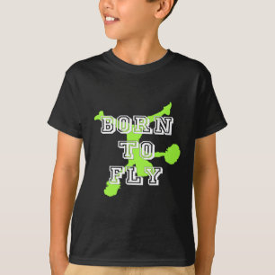 Born to Fly Green Cheerleader T-Shirt