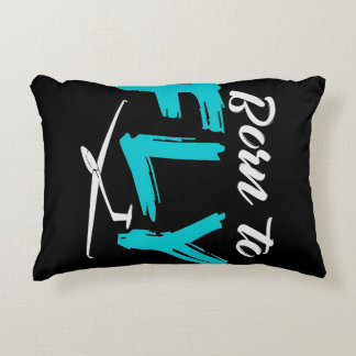Born To Fly Pilot Gliding Decorative Cushion