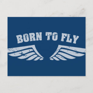 Born To Fly Wings Postcard