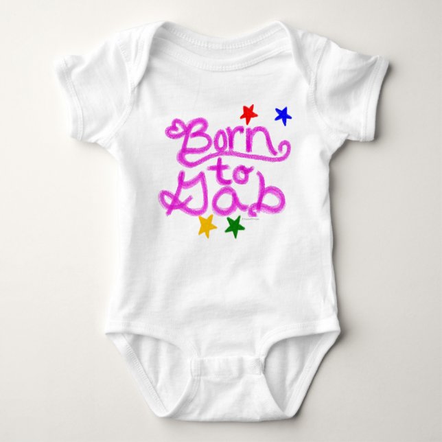 Born to Gab Stars Pink Heart Baby Girl Bodysuit (Front)