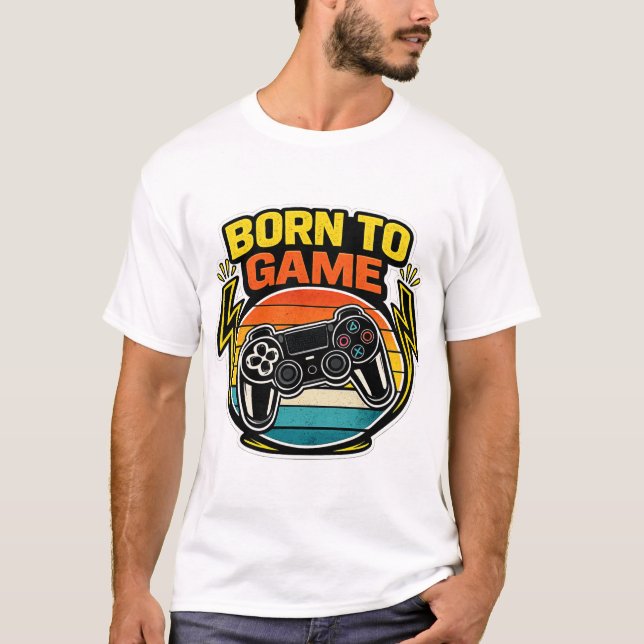 Born to Game Retro Controller T-Shirt (Front)