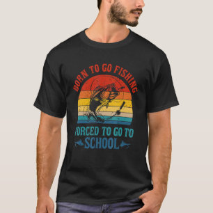 Born To Go Fishing Bass Fish Fisherman Boys Kids 2 T-Shirt