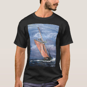 Born to Go Fishing Forced to Go to School Funny Fi T-Shirt