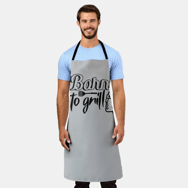 Born to Grill BBQ Apron (Worn)