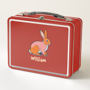 Born to hop Rabbit Illustration  Metal Lunch Box