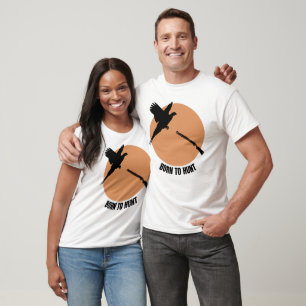 Born to Hunt Flying Bird & Shotgun Hunting Vintage T-Shirt