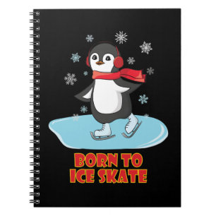 Born To Ice Skate Cute Penguin Notebook
