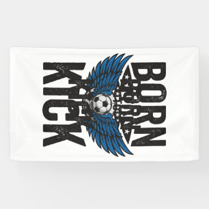 Born To Kick Vintage Soccer Wings Shirt Design_1 Banner