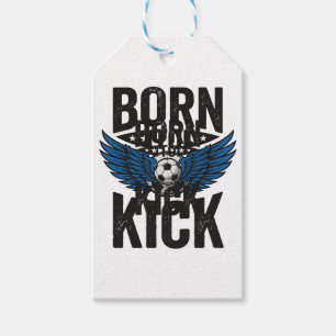 Born To Kick Vintage Soccer Wings Shirt Design_1 Gift Tags