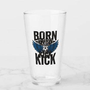 Born To Kick Vintage Soccer Wings Shirt Design_1 Glass