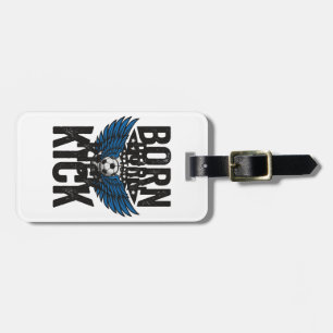 Born To Kick Vintage Soccer Wings Shirt Design_1 Luggage Tag