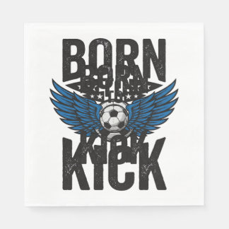 Born To Kick Vintage Soccer Wings Shirt Design_1 Napkin