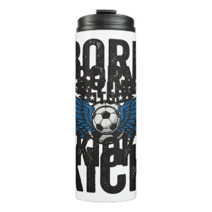 Born To Kick Vintage Soccer Wings Shirt Design_1 Thermal Tumbler