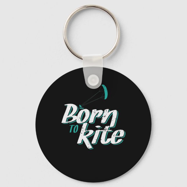 Born to Kite Key Ring (Front)
