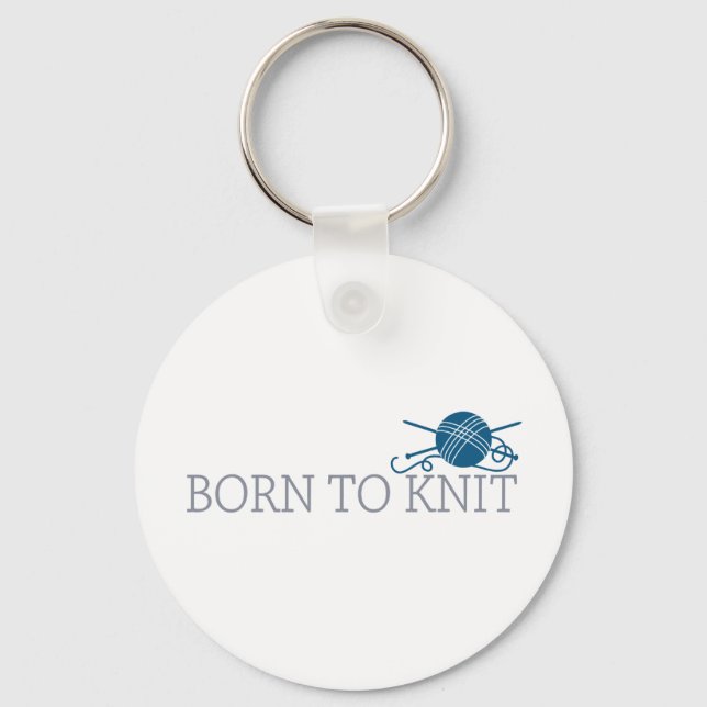 Born To Knit Key Ring (Front)