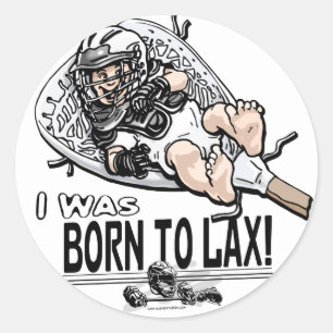 Born to LaX Lacrosse Gear Classic Round Sticker