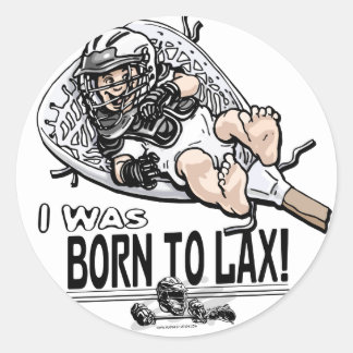 Born to LaX Lacrosse Gear Classic Round Sticker