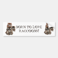 BORN TO LOVE RACCOONS FUNNY ANIMAL QUOTE