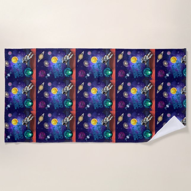 BORN TO ORBIT  BEACH TOWEL (Front)