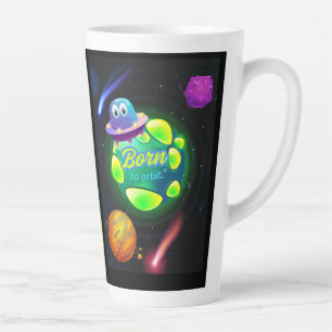 Born to orbit  latte mug