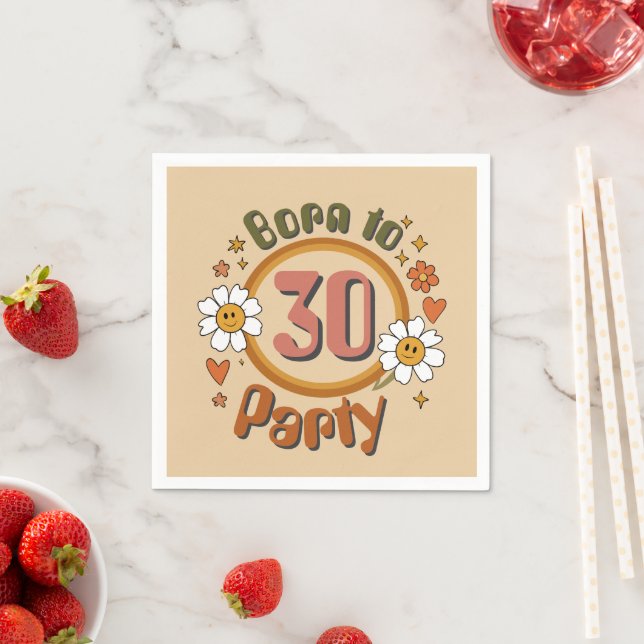 Born to Party Retro Napkins (Insitu)