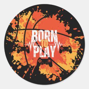 Born to Play Classic Round Sticker