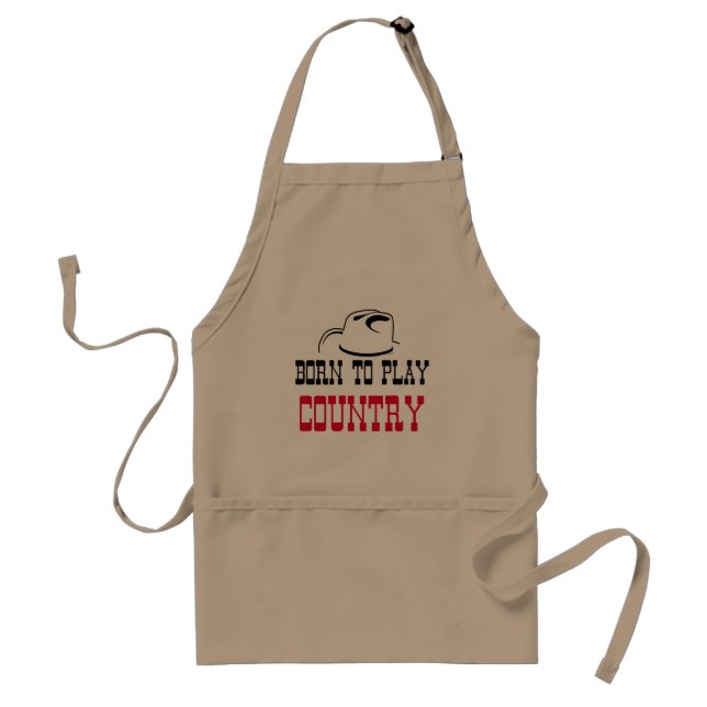 Born to play country standard apron (Front)