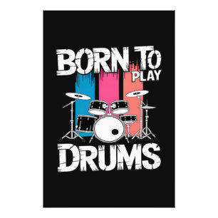 Born To Play Drums Photo Print