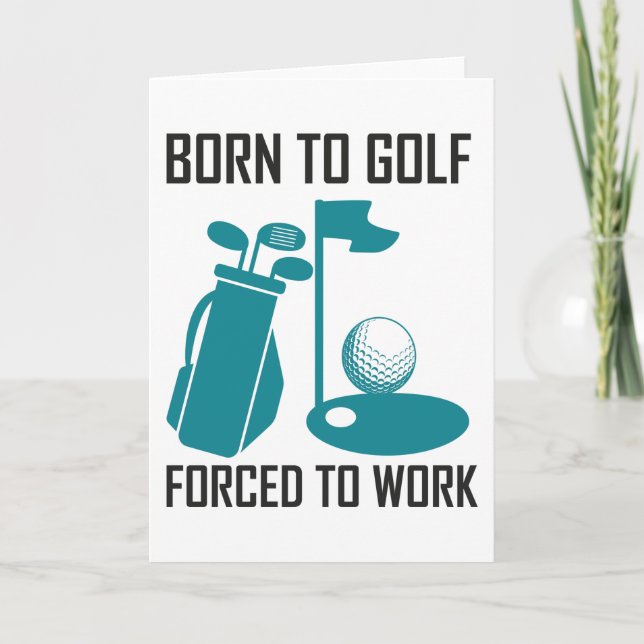 Born To Play Golf Card (Front)