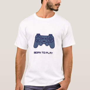 Born To Play Gradient Gamepad Art T-Shirt