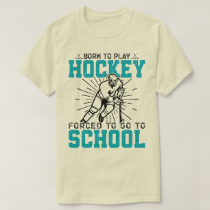 Born To Play Hockey Colourful Birthday Present Coo T-Shirt