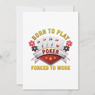 Born To Play Poker Casino Gambler Playing Cards Gi