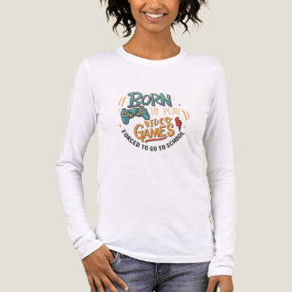 born to play video games Tri-Blend shirt