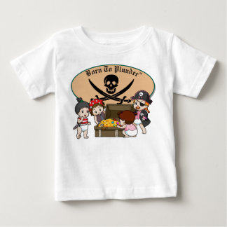 Born To Plunder - Baby Girl Pirates & Treasure T-Shirt