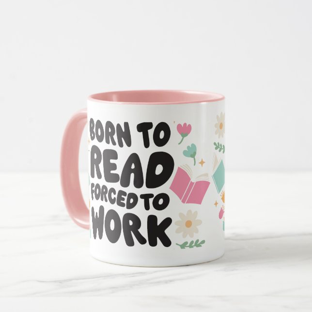 Born To Read Bookish Mug (Front Left)