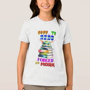Born To Read Forced To Work Tri-Blend Shirt