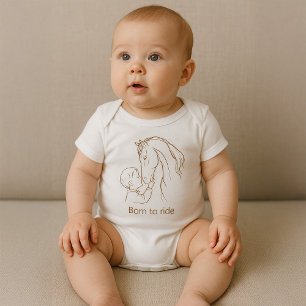 "Born to Ride" Baby Horse Bodysuit   Equestrian