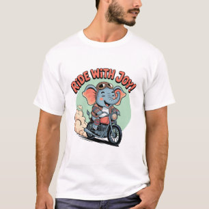 Born to Ride Funny Tattooed Elephant T-Shirt