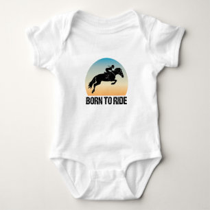 Born to Ride - Horseriding Girl Equestrian Baby Bodysuit