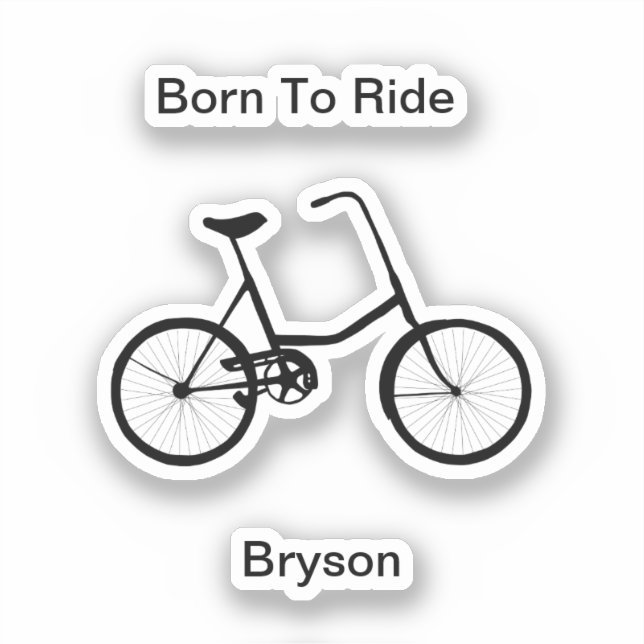 Born To Ride Personalised Bicycle  (Front)