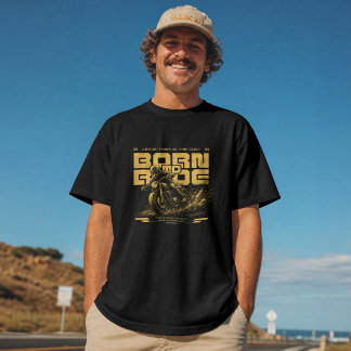 Born to Ride – Vintage Motorcycle Adventure T-Shirt