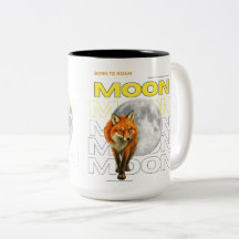 Born to Roam Fox Moon Mug