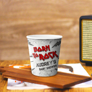 Born to Rock - Baby Shower Paper Cups