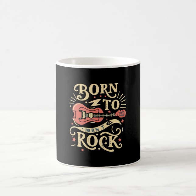 Born to Rock Electric Guitar Coffee Mug (Center)