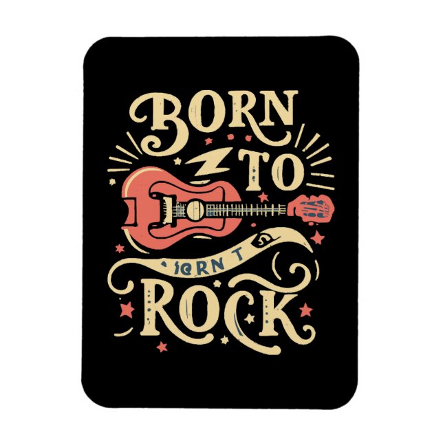 Born to Rock Electric Guitar Magnet (Vertical)