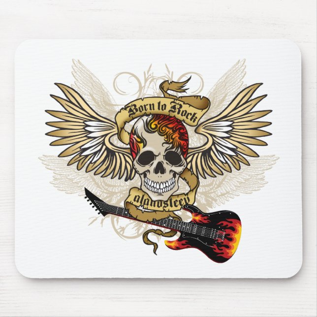 born to rock mouse pad (Front)
