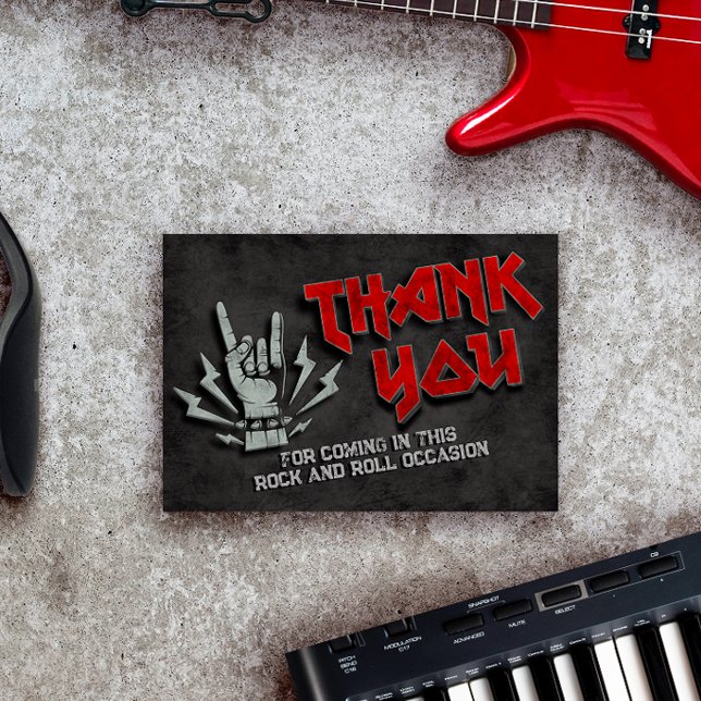 Born to Rock Thank You Card (Creator Uploaded)